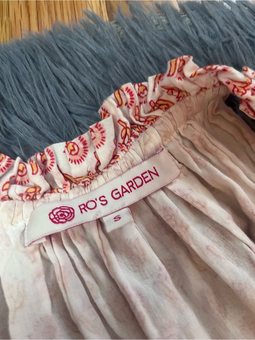 Ro'S Garden Sophie Sleeveless Tiered Floral Boho Dress in Pink Cream Size S - Picture 3 of 6